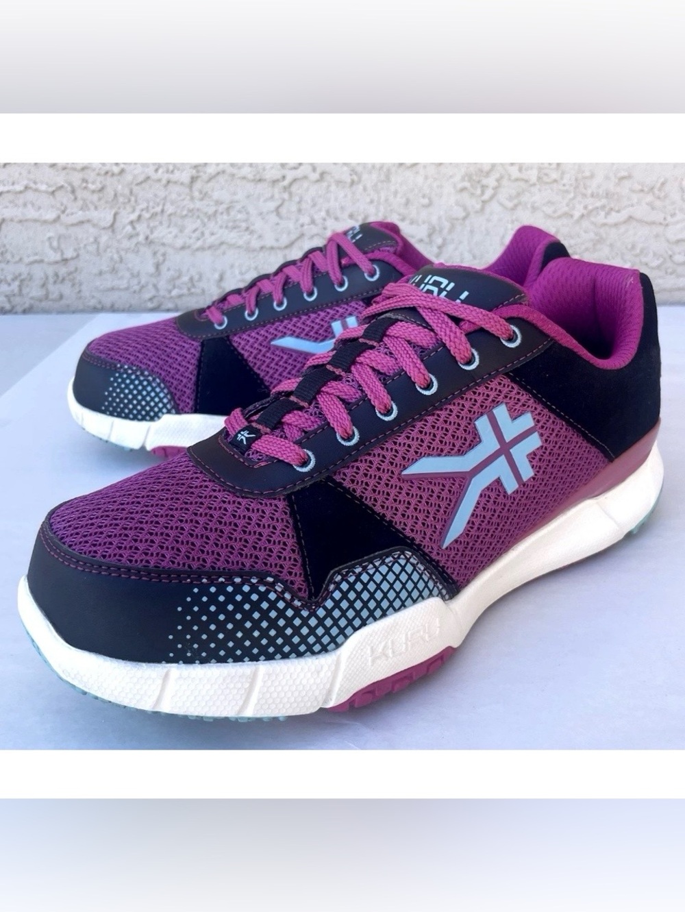 Kuru Quantum 2 Womens Sz US 10.5 Maroon Teal Black Comfort Walking Running Shoes
